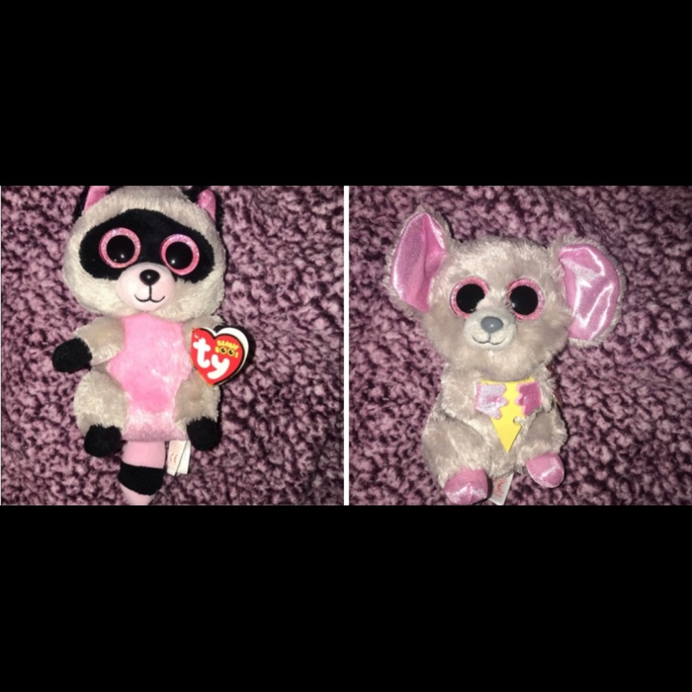 Squeaker/Rocco~ beanie boos🦝🐭